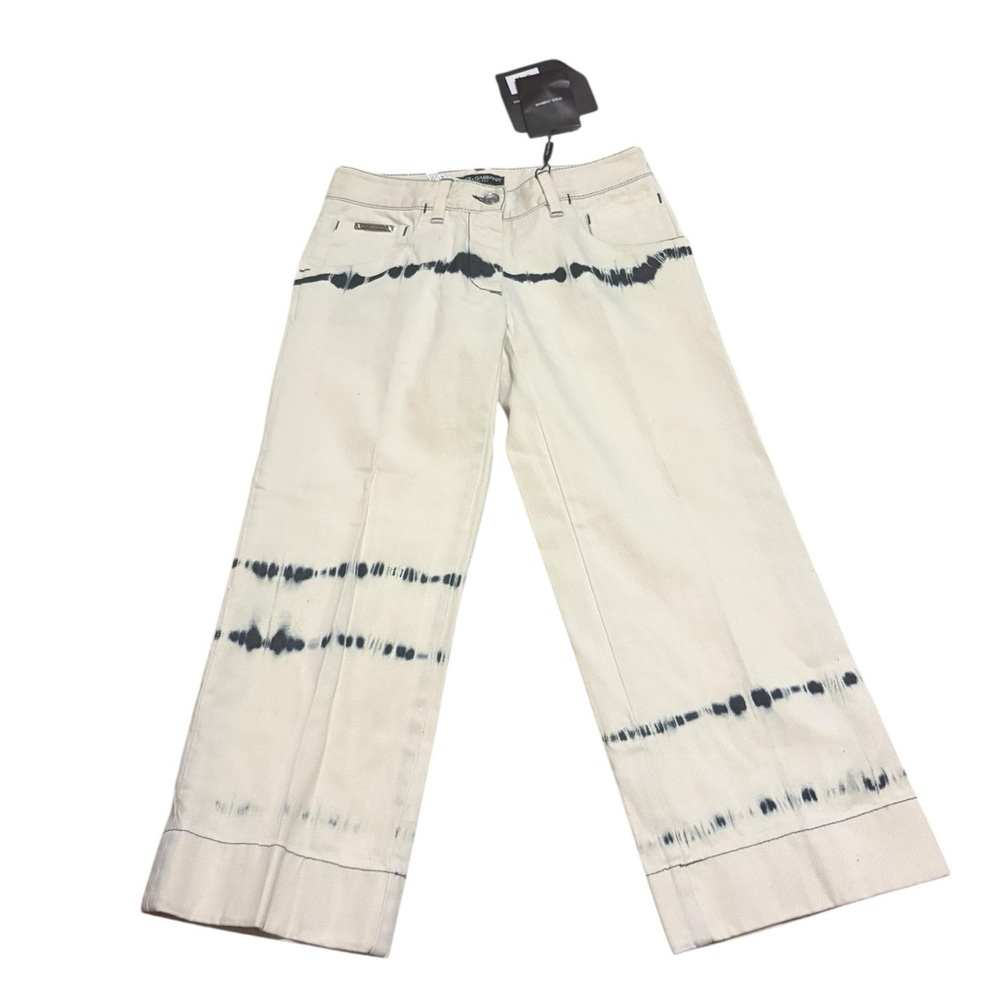 Dolce & Gabbana Bleached Tie-Dye Capri Jeans – Made in Italy Size 38